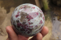 Polished Rubellite Pink Tourmaline Spheres x 2 From Ambatondrazaka, Madagascar