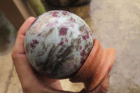 Polished Rubellite Pink Tourmaline Spheres x 2 From Ambatondrazaka, Madagascar