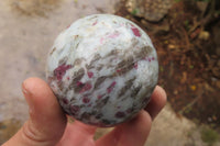 Polished Rubellite Pink Tourmaline Spheres x 2 From Ambatondrazaka, Madagascar