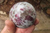 Polished Rubellite Pink Tourmaline Spheres x 2 From Ambatondrazaka, Madagascar