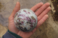 Polished Rubellite Pink Tourmaline Spheres x 2 From Ambatondrazaka, Madagascar