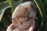 Polished Dendritic Agate Standing Free Forms x 2 From Madagascar