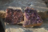 Natural Amethystos Amethyst Plates x 7 From Kwaggafontein, South Africa