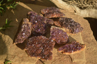 Natural Amethystos Amethyst Plates x 7 From Kwaggafontein, South Africa