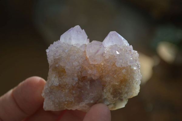 Natural Amethyst and Ametrine Spirit Quartz Clusters x 12 From Boekenhouthoek, South Africa