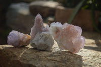 Natural Amethyst and Ametrine Spirit Quartz Clusters x 12 From Boekenhouthoek, South Africa