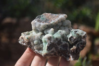 Natural Drusy Coated Chrysocolla with Splash of Malachite x 3 From Likasi, Congo