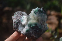 Natural Drusy Coated Chrysocolla with Splash of Malachite x 3 From Likasi, Congo