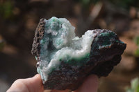 Natural Drusy Coated Chrysocolla with Splash of Malachite x 3 From Likasi, Congo