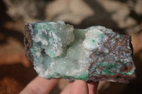 Natural Drusy Coated Chrysocolla with Splash of Malachite x 3 From Likasi, Congo