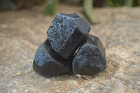 Natural Alluvial Schorl Black Tourmaline Crystals x 35 From Zimbabwe