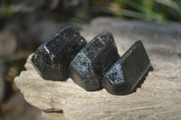 Natural Alluvial Schorl Black Tourmaline Crystals x 35 From Zimbabwe