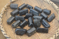 Natural Alluvial Schorl Black Tourmaline Crystals x 35 From Zimbabwe