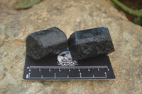 Natural Alluvial Schorl Black Tourmaline Crystals x 35 From Zimbabwe