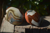 Polished On One Side Polychrome Jasper x 6 From Mahajanga, Madagascar