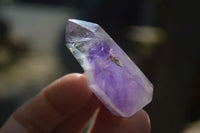 Polished Smokey Amethyst Window Quartz Points x 20 From Akansobe, Madagascar