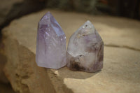 Polished Smokey Amethyst Window Quartz Points x 20 From Akansobe, Madagascar