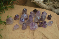 Polished Smokey Amethyst Window Quartz Points x 20 From Akansobe, Madagascar