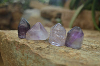 Polished Smokey Amethyst Window Quartz Points x 20 From Akansobe, Madagascar