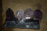 Polished Smokey Amethyst Window Quartz Points x 20 From Akansobe, Madagascar