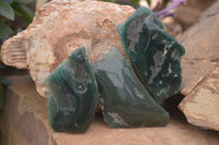 Polished On One Side Emerald Mtorolite x 15 From Mutorashanga, Zimbabwe