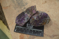 Natural Metallic Purpurite Cobbed Specimens x 12 From Erongo, Namibia