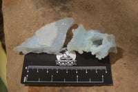 Natural Etched Blue Chalcedony Specimens x 24 From Nsanje, Malawi