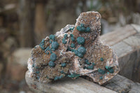 Natural Ball Malachite On Quartz Matrix Specimen x 1 From Kambove, Congo