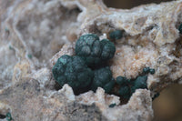 Natural Ball Malachite On Quartz Matrix Specimen x 1 From Kambove, Congo