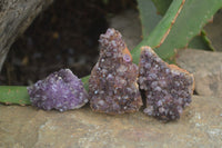 Natural Amethystos Amethyst Clusters x 37 From Kwaggafontein, South Africa