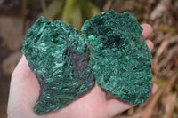 Natural Silky Malachite Specimens x 4 From Kasompe, Congo