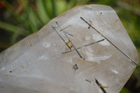 Polished Tourmalinated Quartz Display Piece x 1 From Madagascar