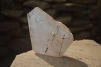 Polished Tourmalinated Quartz Display Piece x 1 From Madagascar