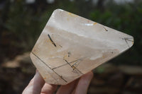 Polished Tourmalinated Quartz Display Piece x 1 From Madagascar