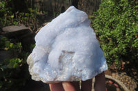 Natural Blue Lace Agate Geode Specimens x 3 From Nsanje, Malawi