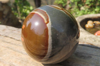 Polished Polychrome Jasper Spheres x 2 From Madagascar