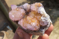 Natural Ametrine Spirit Quartz Clusters x 12 From Boekenhouthoek, South Africa