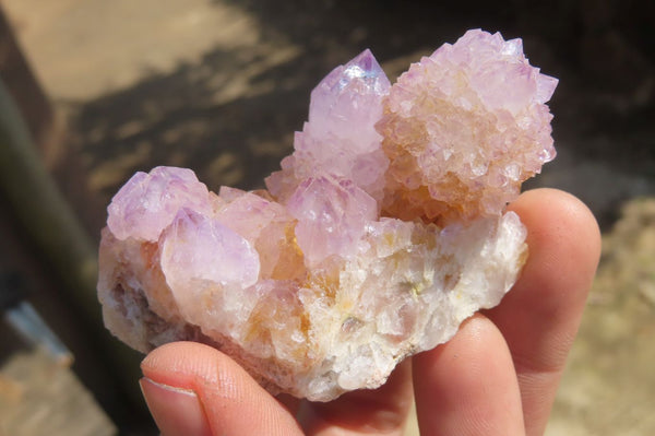 Natural Ametrine Spirit Quartz Clusters x 12 From Boekenhouthoek, South Africa