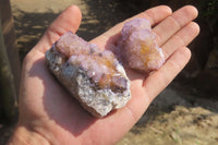 Natural Ametrine Spirit Quartz Clusters x 12 From Boekenhouthoek, South Africa