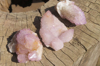 Natural Ametrine Spirit Quartz Clusters x 12 From Boekenhouthoek, South Africa