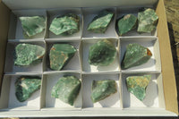 Natural Jade Cobbed Specimens x 13 From Swaziland