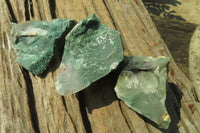 Natural Jade Cobbed Specimens x 13 From Swaziland