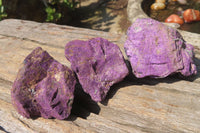 Natural Metallic Purpurite Cobbed Specimens x 12 From Erongo, Namibia