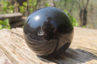 Polished Black Basalt Spheres x 12 From Madagascar