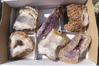 Natural Zululand Amethyst Geodes x 6 from Jozini, South Africa