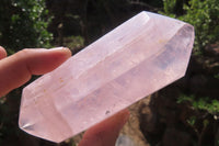 Polished Double Terminated Rose Quartz Points x 4 From Madagascar