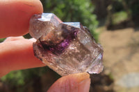 Natural Smokey Window Amethyst Crystals x 20 From Chiredzi, Zimbabwe