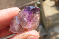 Natural Smokey Window Amethyst Crystals x 20 From Chiredzi, Zimbabwe