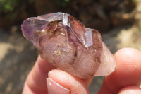 Natural Smokey Window Amethyst Crystals x 20 From Chiredzi, Zimbabwe