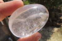 Polished Clear Rock Crystal Quartz Palm Stones x 24 From Madagascar